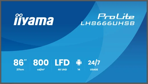 iiyama LH8666UHSB-B1AG 86 inç ekran